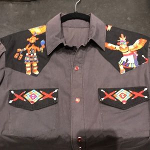 Vintage tribal-design shirt 1980’s (ONE OF A KIND)
